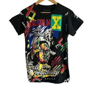 Reason Size Small Malcolm X‎ Black History T Shirts Black
